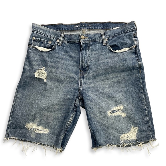 Old Navy Other - Old Navy Slim Built-In Flex Distressed Cut-Off Denim Jean Shorts Outdoors Men 40